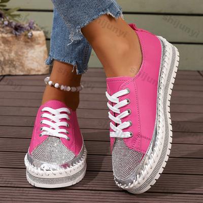 Женские ботильоны на мягкой подошве, модные повседневные туфли на плоской подошве, нескользящие, из искусственной кожи, женские, на толстой подошве, на шнуровке, повседневные, большого размера 44