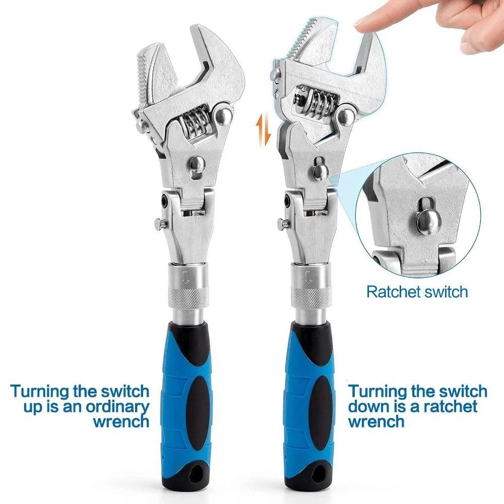 Flexible Telescopic Shaking Head Wrench with Rotating Head Torque Wrench Household Maintenance