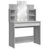 Dressing Table with LED Lights Sonoma Grey 96x40x142 Cm