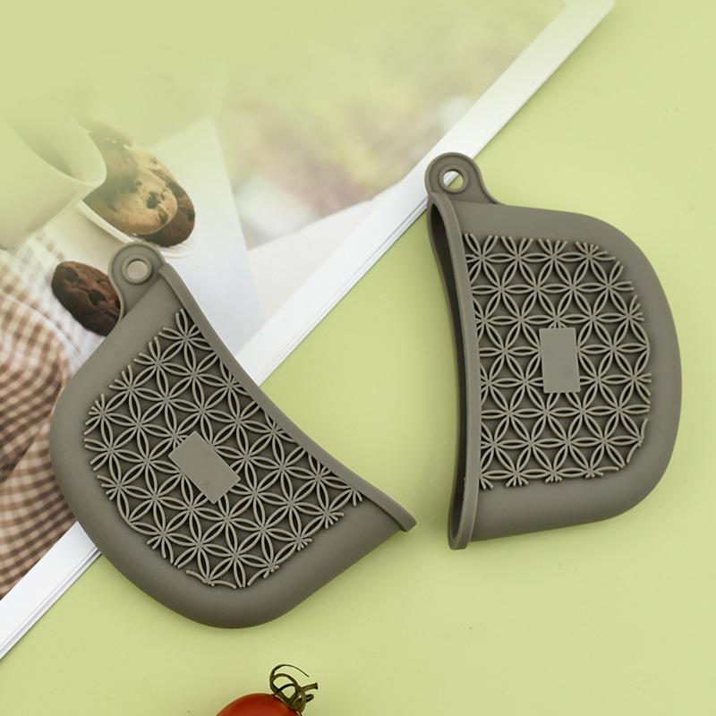 1 шт. силиконовый держатель для ручки горшка, теплоизоляционные чехлы, перчатки с зажимом для ушей