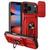 For iPhone 17 Pro Case PC+TPU Kickstand Phone Back Cover with Camera Slider