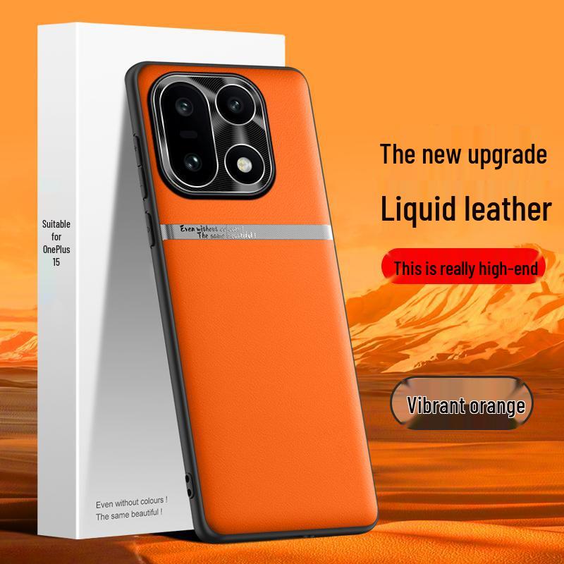 Чехол-накладка OnePlus 15 из жидкой кожи - Высококлассный, прочный, простой деловой дизайн
