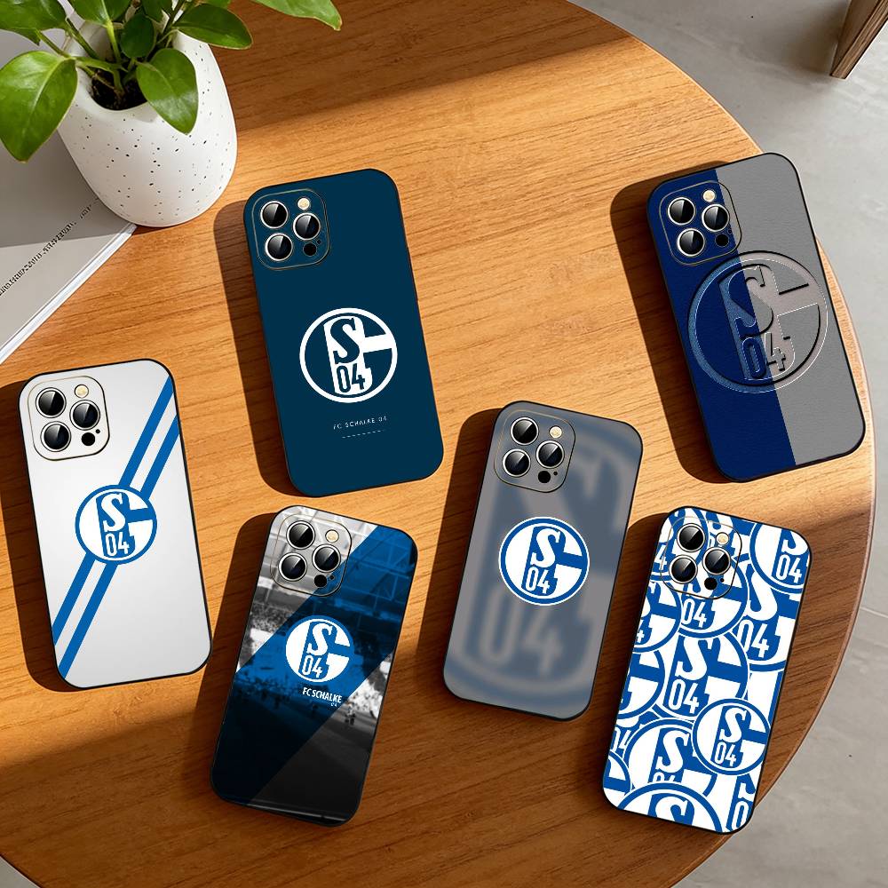 Чехол для телефона S-Schalke 04-PC для iPhone 17,16,15,14,13,12,11 Plus,Pro Max,XS, Мягкий силиконовый черный чехол