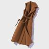 Women's Woolen Vest Coat - Autumn/Winter 2025 Fashion, Suit Collar, Long Waistcoat.