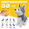 Electronic Robot Dog Sound Control Kids Plush Toy Interactive Bark Stand Walk