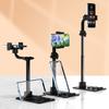 CCT13 Выдвижной держатель для телефона с вращающимся на 360 градусов зажимом, противоскользящая металлическая подставка-основание для планшетов для прямой трансляции