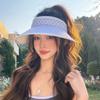 Simple polka dot foreign style women's empty top hat spring and summer versatile travel sunshade sunscreen sun hat new fresh and sweet