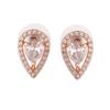 Женские серьги-гвоздики Estele в форме капли с покрытием из розового золота и CZ