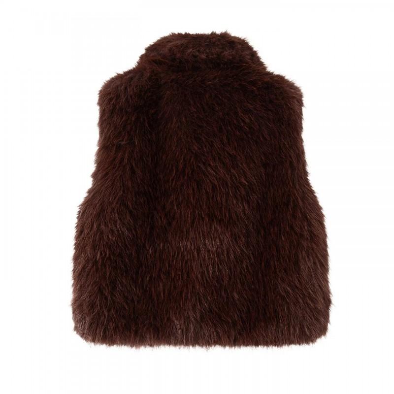 Fashion Trend Elegant Versatile Multi-color Casual Street Faux Fur Vest Women