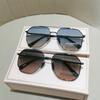 High Definition Sunglasses Men'S Gradual Change Of Color Metal Frame Sunglasses Women'S Uv Protection Sunglasses