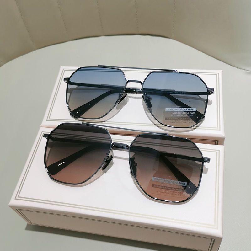 High Definition Sunglasses Men'S Gradual Change Of Color Metal Frame Sunglasses Women'S Uv Protection Sunglasses