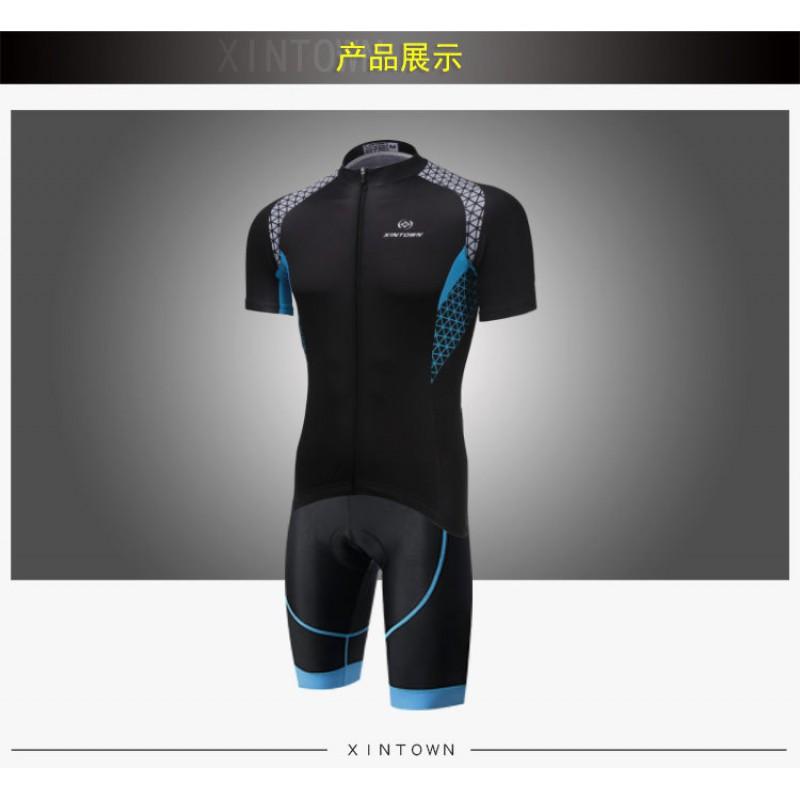 Mens Short Sleeve Cycling Jersey Slim Fit Breathable Quick Dry Biking Top