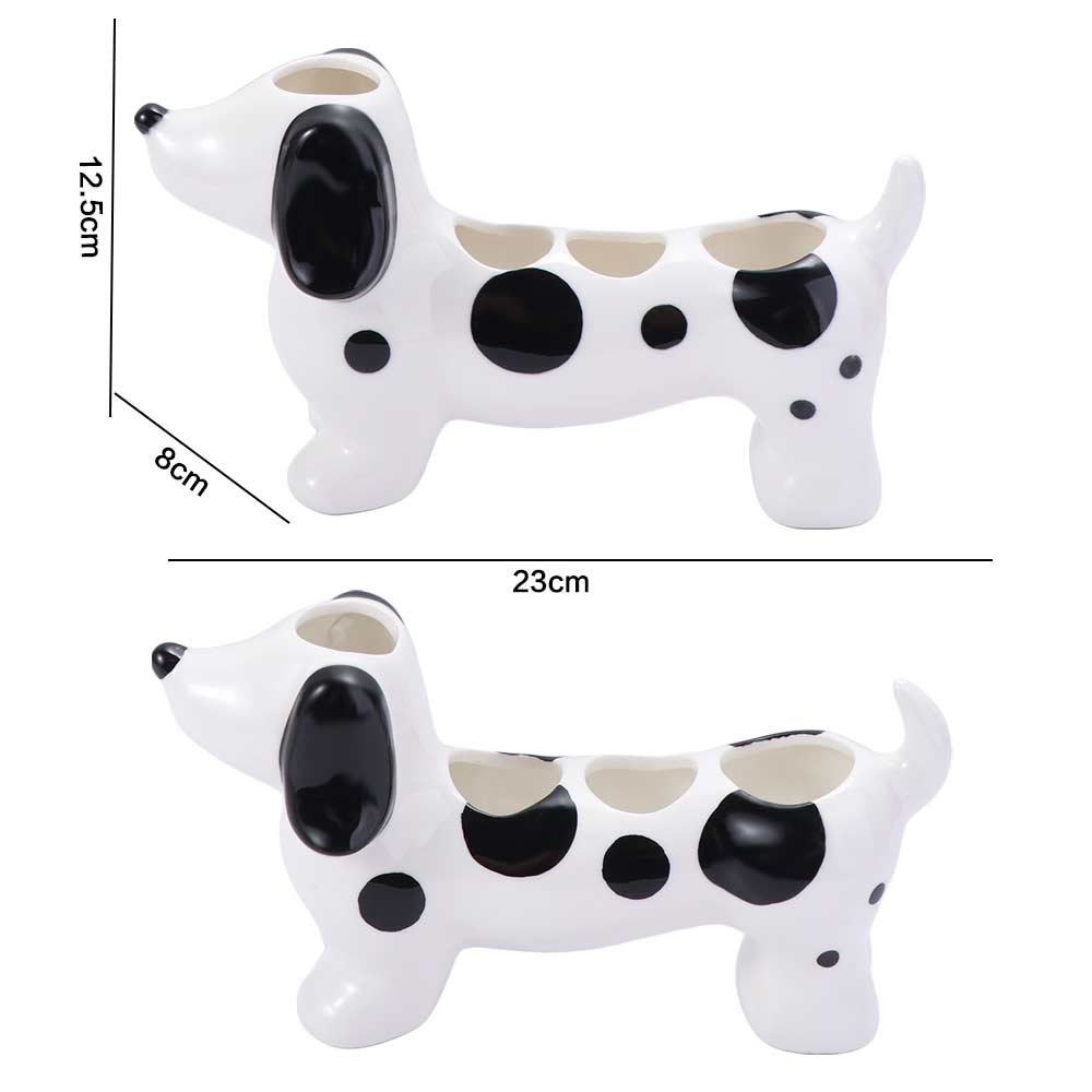 Cute Dog Shaped Toothbrush Holder Ceramic Toothpaste Toothbrush Base Washbasin Organizer Washstand