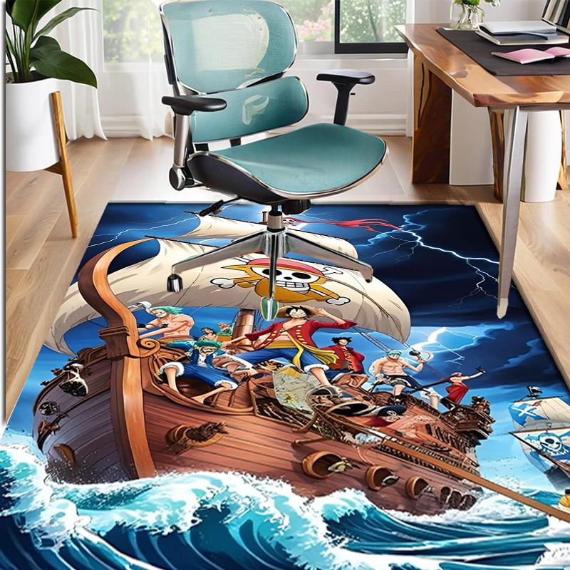 Ковер с узором One Piece, Коврик для помещений/улицы, для пикника, игровой комнаты, спальни, офиса, гостиной, ковер для декора дома, подарок на день рождения
