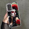 Catrina Beautiful Rose Girl Skull Soft Phone Case for Samsung A17 A16 A15 A14 A13 A57 A56 A55 A54 A53 A37 A36 A35 A34 A33 A26 A2