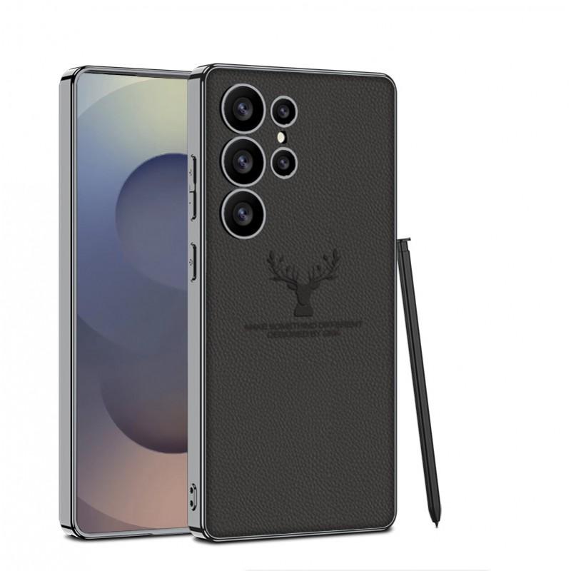 Премиальный Дизайн Чехол из PU Кожи для Galaxy S26 Ultra S25 S24 S23 Ударопрочный Тонкий Чехол с Точным