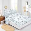 Cartoon Animal Puppy Pattern Bed Hat Four-Piece Bedding Set Bedroom Dormitory Bedding Decoration