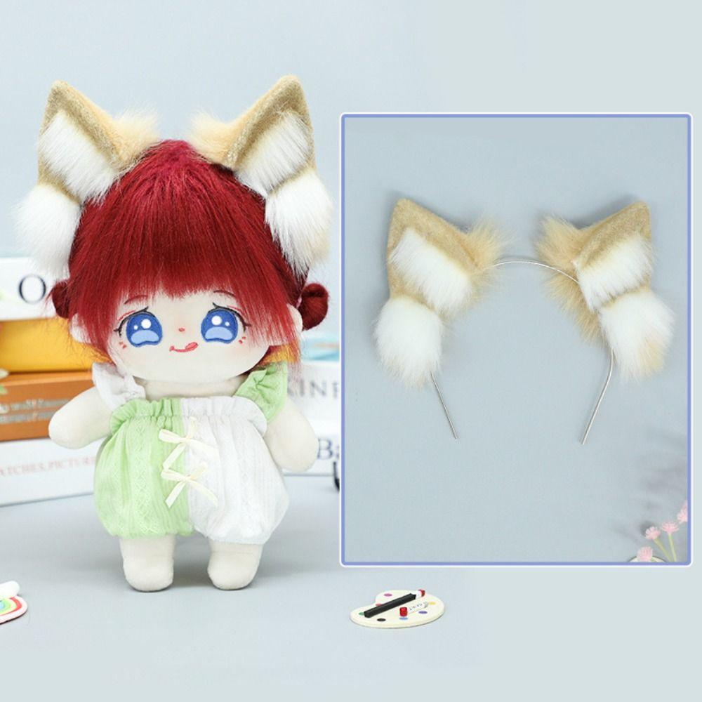 Cat Wolf Ears Idol Doll Headwear Cat Ear Hairband Headwear for Cotton Doll  Plush Doll Cosplay