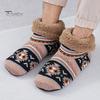 1 Pair Winter Floor Socks Thickened Fuzzy Plush Warmth Retention Silicone Sole Jacquard Leg Warmer Fall Winter Floor Socks Holiday Gift