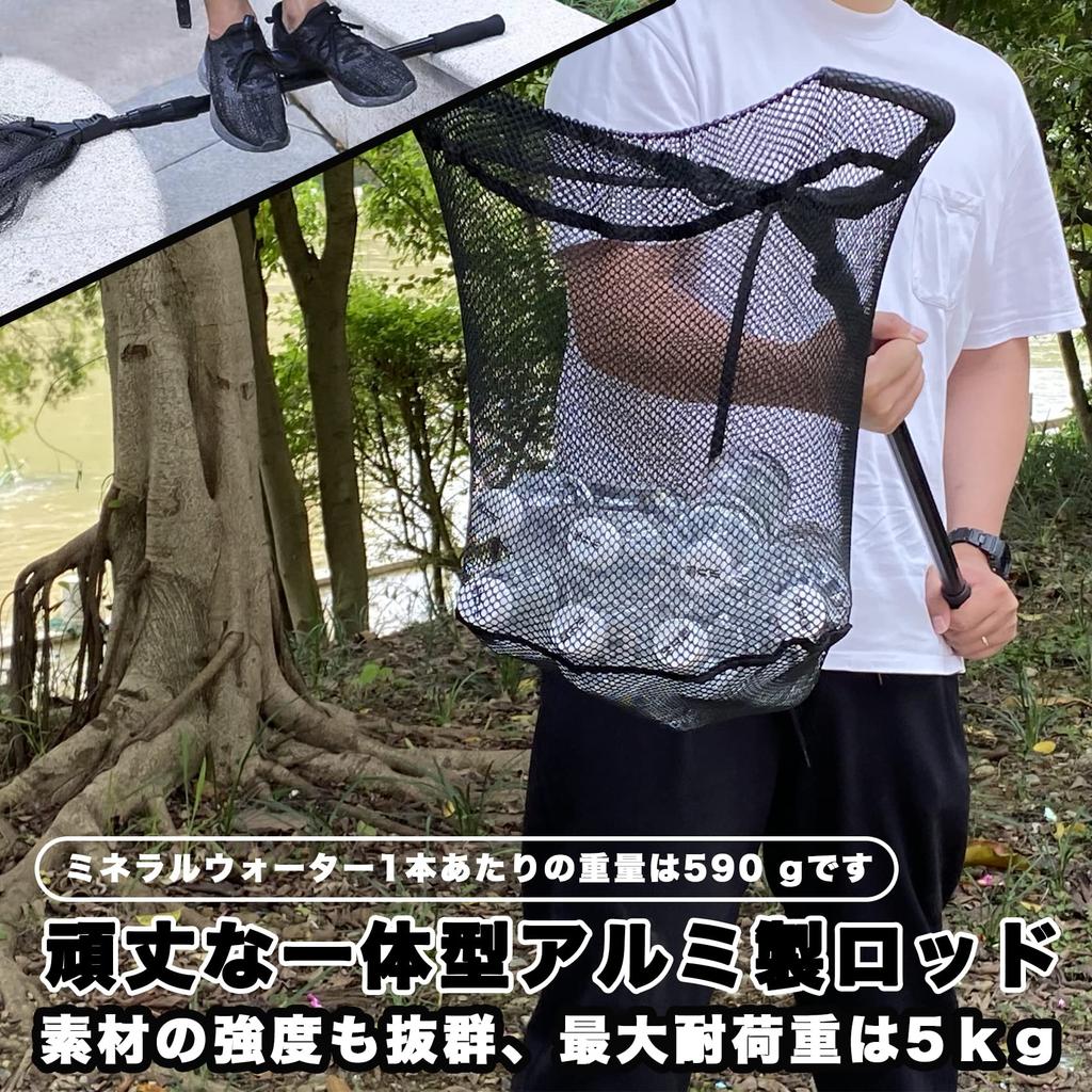 Wlikn Foldable Landing Adjustable Compact Fishing Net for Freshwater and Saltwater Streams Net, Stretch,