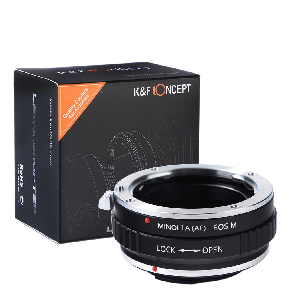 Concept Lens Mount Adapter Lens To Canon Mount with Aperture Ring K&F KF-AAEM (Sony (Minolta) A-mount EF-M Conversion)