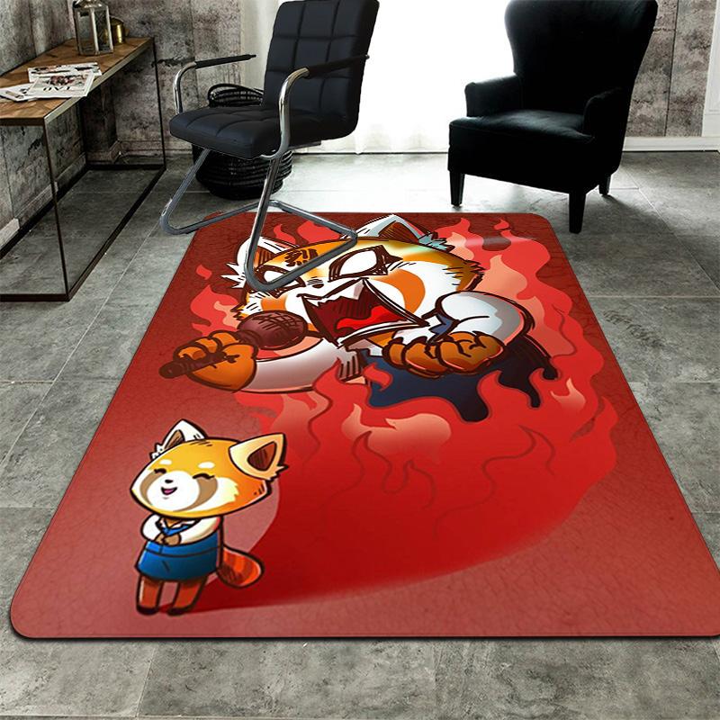 Aggretsuko Rug Floor Mat for Living Room or Bedroom Soft and Comfortable Carpet a Gift for Birthday and Holiday.