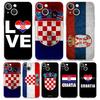 Croatia Flag Soccer Phone Case For iPhone Apple 11 12 13 14 Pro Max XS 7 8 Plus XR X SE 2020 Cover Clear Soft Shell Coque Funda