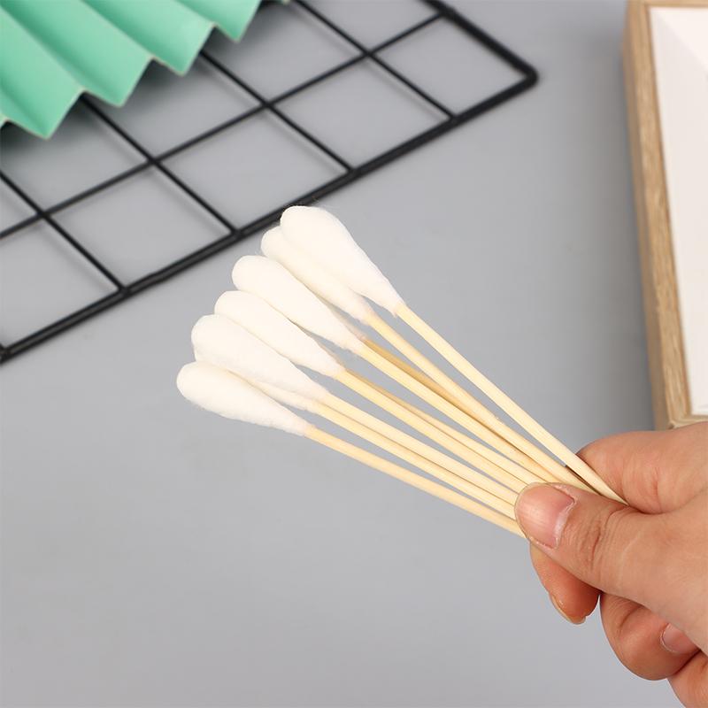 20Pcs Women Beauty Makeup Cotton Swab Big Head Buds Make Up Wood Sticks Nose Ears Cleaning Health Care 20Cm