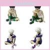 Hunter X Hunter ПВХ Сидящие Киллуа и Гон Аниме Настольные Фигурки с Высокой Детализацией для Коллекционеров