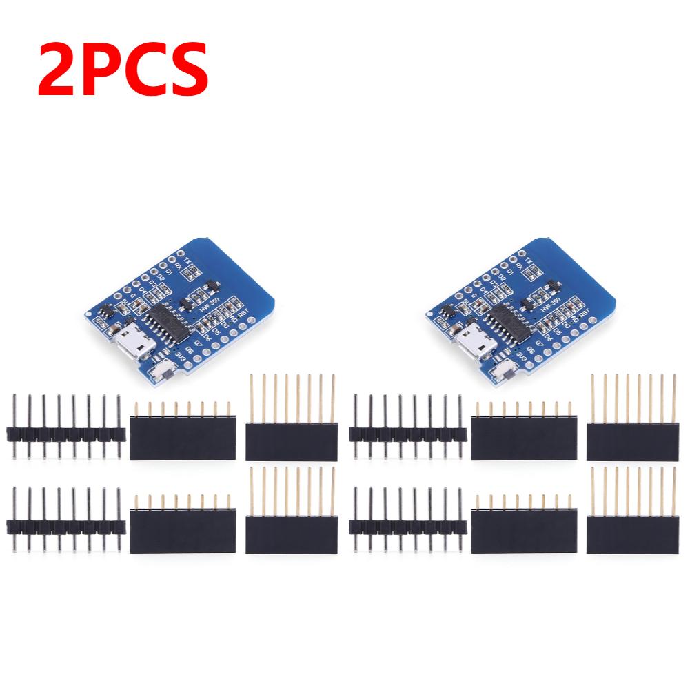 10-1 шт. D1 Mini TYPE-C/Micro USB ESP8266 ESP-12F CH340G V2 Модуль WiFi D1 Mini Плата разработки 3,3 В с пинами для Arduino