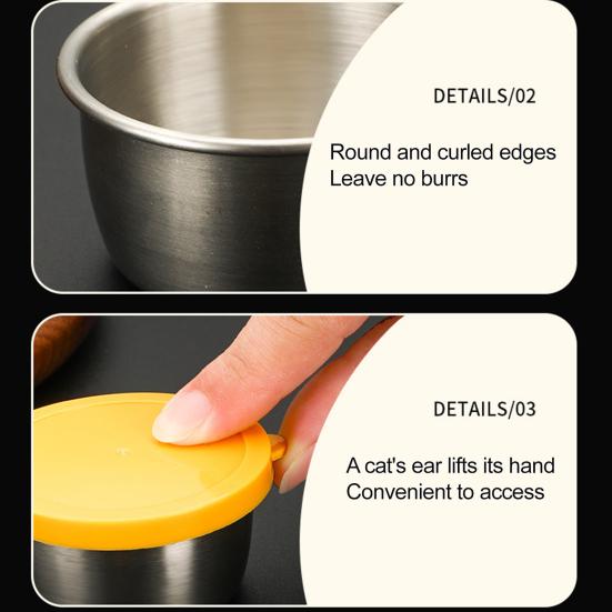 6 шт. соусниц с легко открывающимися цветными крышками, герметичные контейнеры для заправки для салата 40 мл, закусочные чашки из нержавеющей стали