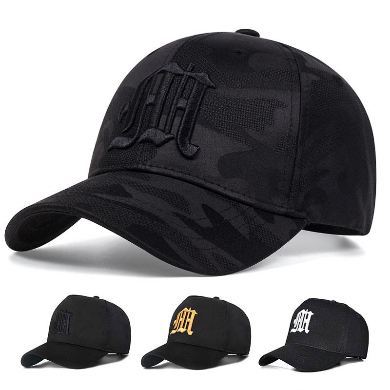 Unisex Gothic Letter M Embroidery Adjustable Trucker Baseball Hat Spring Autumn Outdoor Travel for Women Men