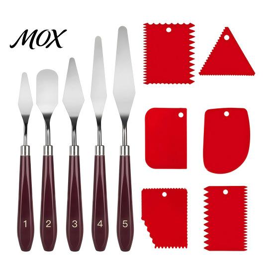 Artist Scraping Tool Kit 5Pcs Palette Knife with 6 Paint Scraper, Stainless Steel Spatula Blending And Tools Knife, Oil Metal Knives for Texture