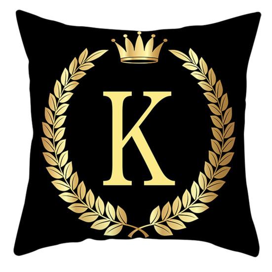 Ecofriendly Alphabet Print Double Sided Pillowcase Versatile Decorative Cushion Cover for Bedroom Insert Not Included
