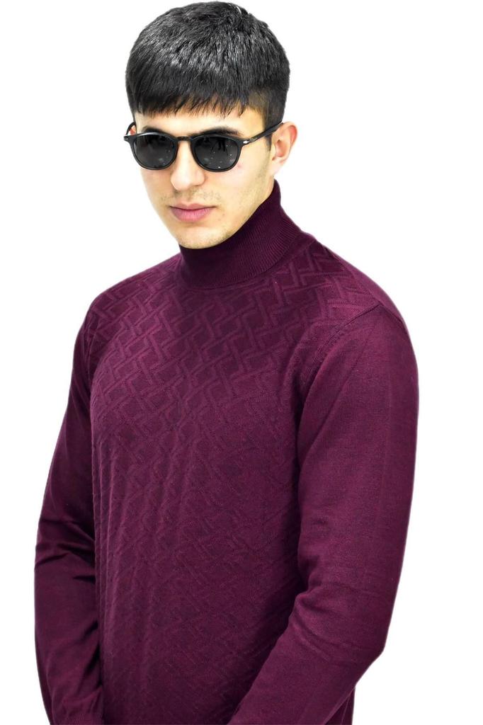 Men's Plus Size Plus Size Sweater Men's Sports Turtleneck Sweater R22507 Bgl-St03177