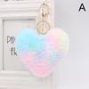 1 шт. ювелирные украшения мех пушистый любовь сердце брелки плюшевые шары помпоны сумочка аксессуары автомобиль