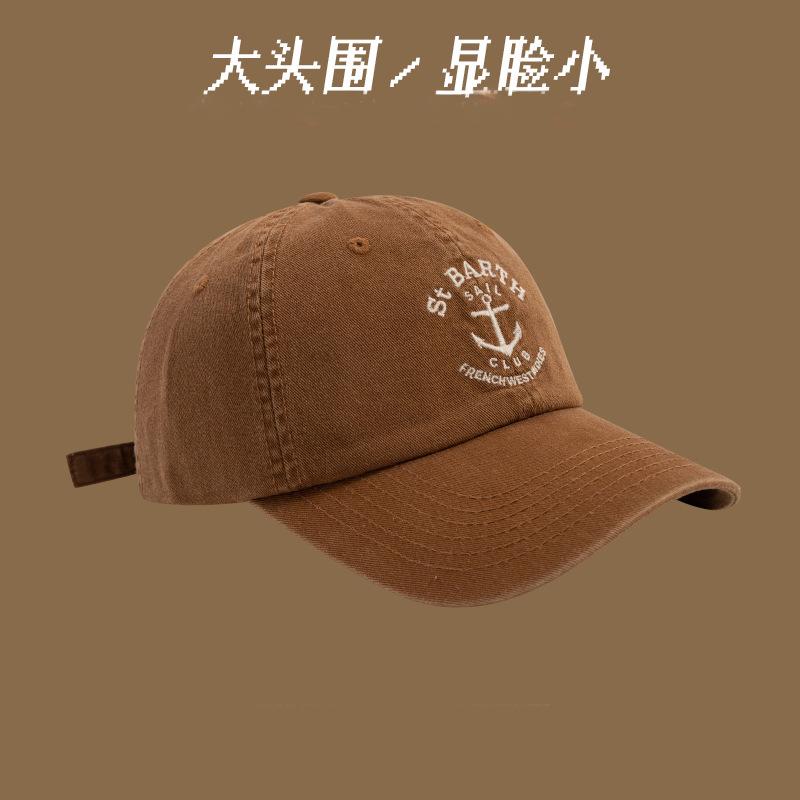 Street Letter Embroidery Hip Hop Baseball Cap Men Summer Couple Soft Top Wide Brim Cap Women Show Small Face