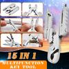 Miniature Mini Multi-Tool Pliers 15-in-1 Function Stainless Steel Pocket Size