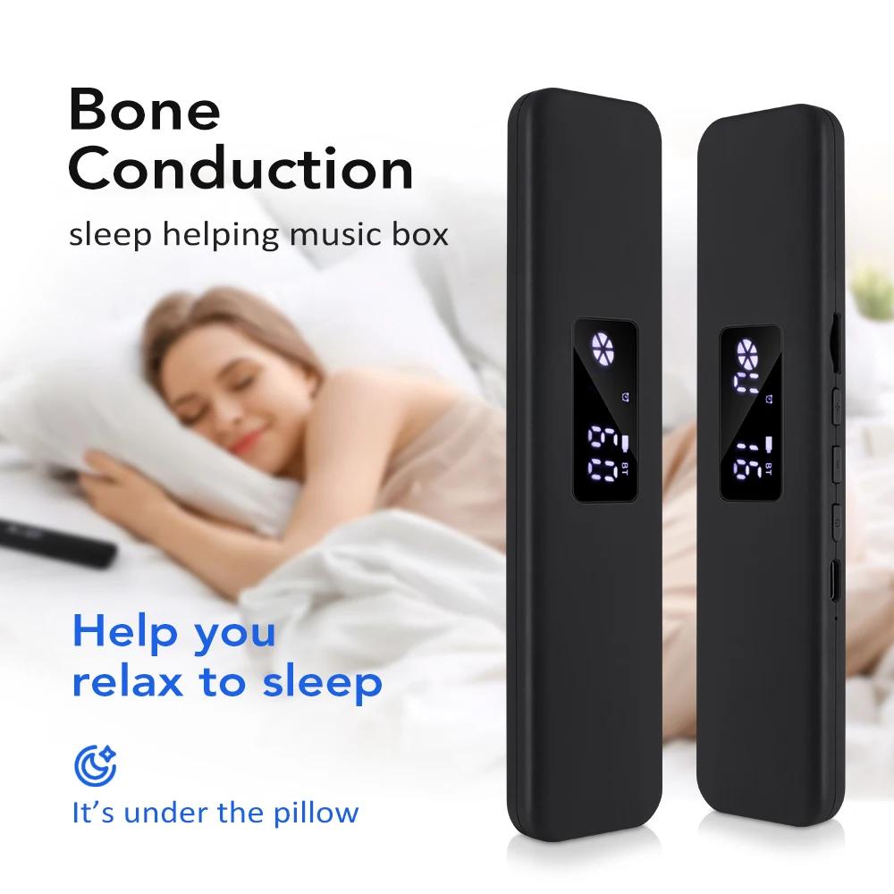 Bluetooth-динамик костной проводимости, портативный, под подушку, белый шум, помощник для сна, музыкальная шкатулка, слот для TF-карты, MP3-плеер, для сна, с таймером