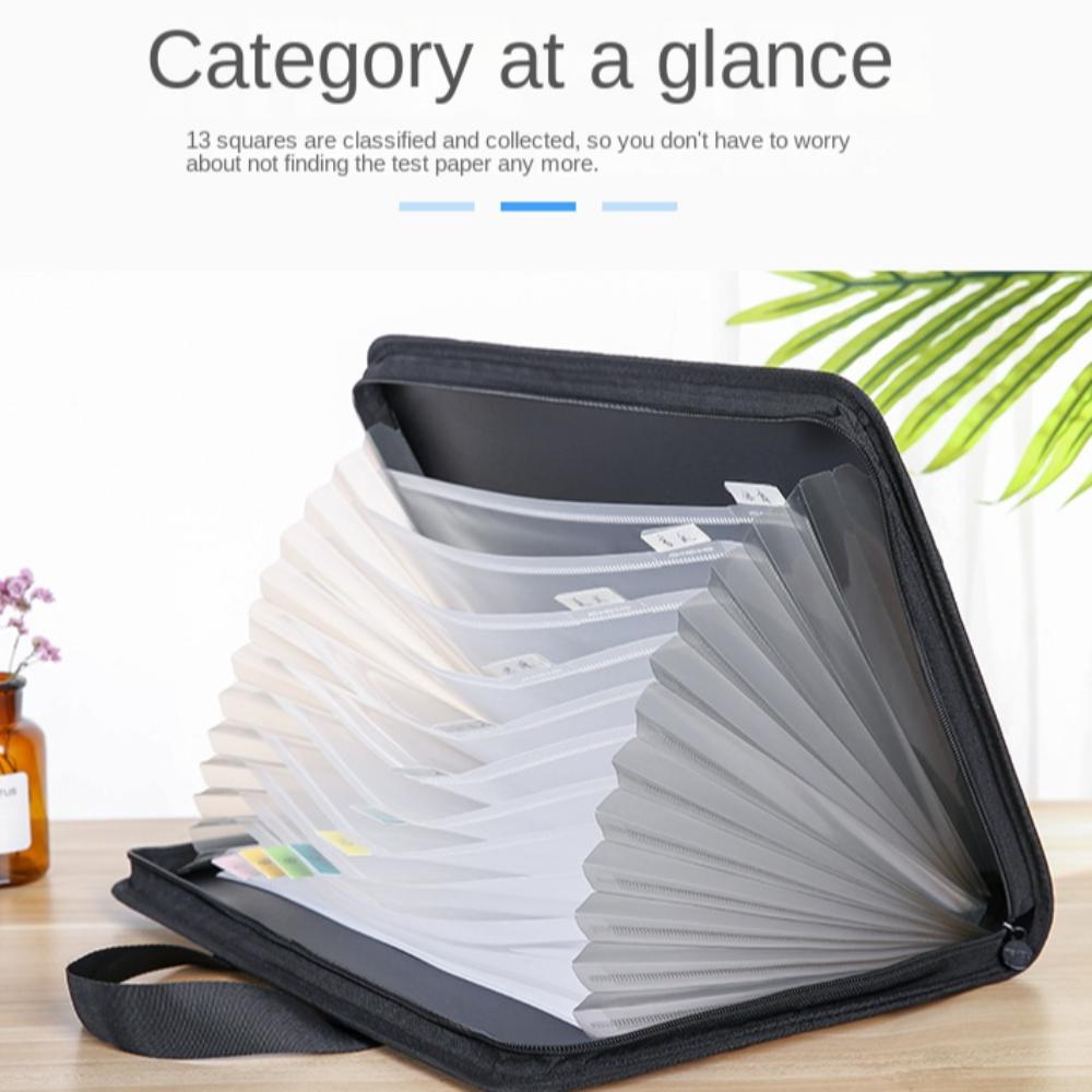 Водонепроницаемая папка для файлов формата А4 с 13 карманами, переносная сумка для хранения документов формата А4 на молнии, органайзер для файлов