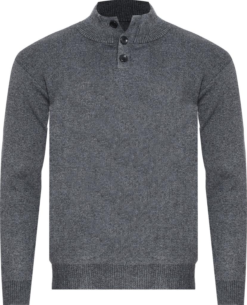 Men' Turtleneck Sweater - S8212 Light Gray