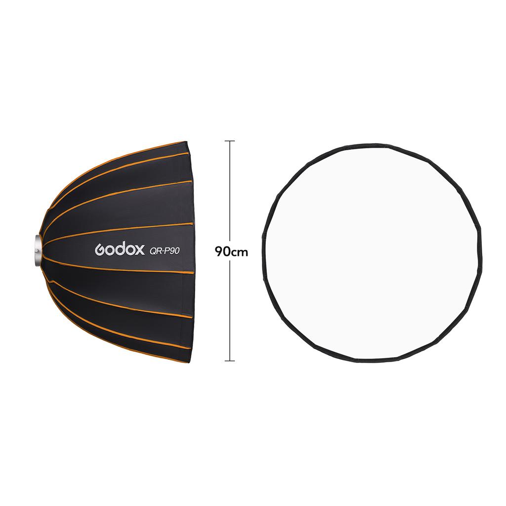 Профессиональный параболический софтбокс Godox 90 см, диффузор, крепление Bowens с сумкой для переноски для студии