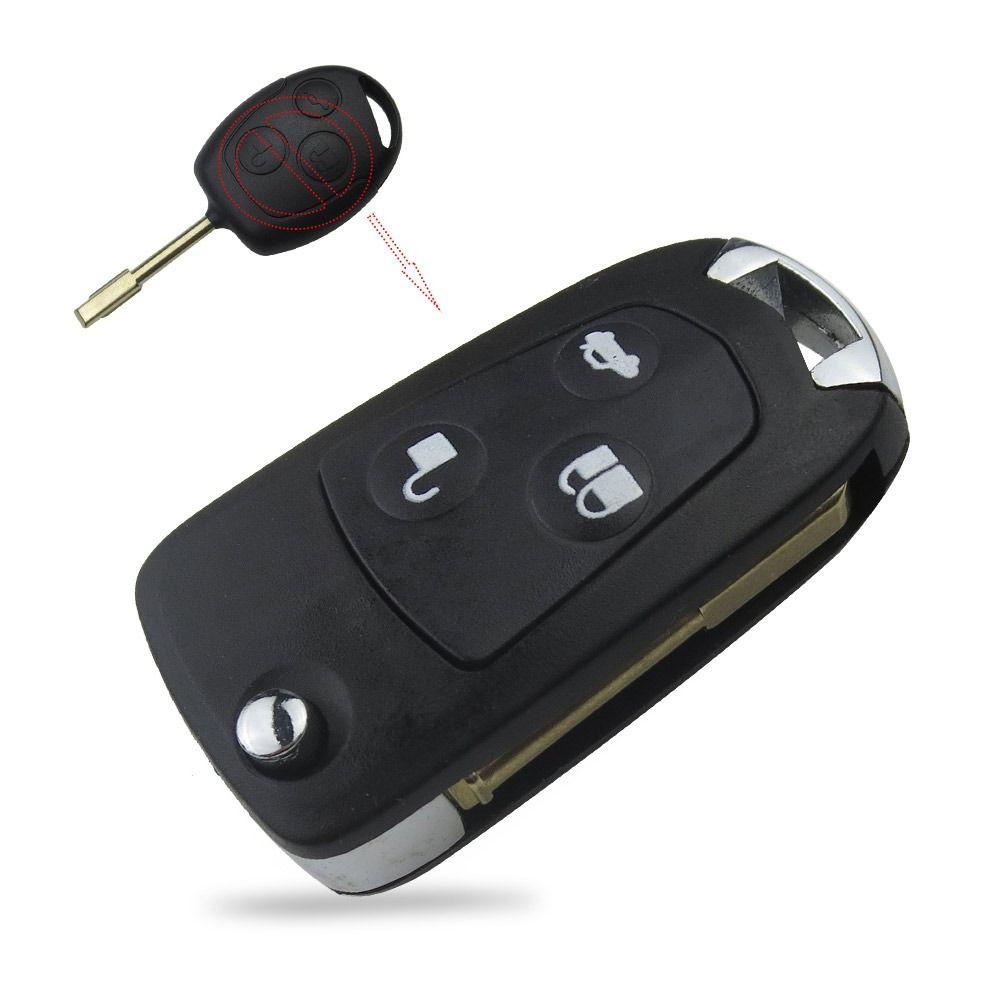 Чехол для ключа автомобиля с 3 кнопками, чехол для дистанционного ключа для Ford Focus Mondeo 2 3 Festiva Fiesta, ключ от автомобиля