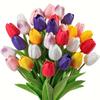 10pcs Mixed Colors Artificial Tulips, Simulate Touch Fake Flowers for Valentine's Day Mother's Day Easter Suitable for Weddings