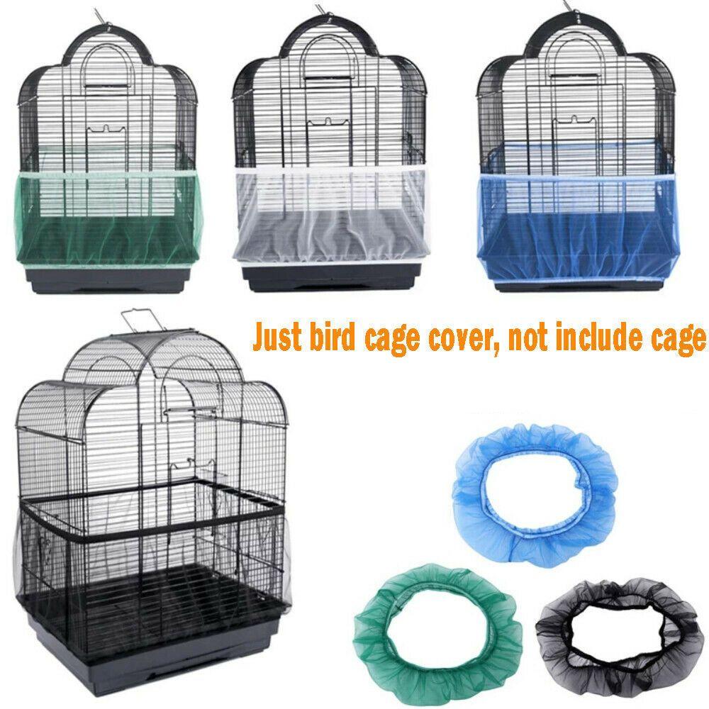 Parrot Bird Cage Accessories Bird Supplies Nylon Mesh Bird Cage Cover Bird Cage Net Catcher Guard
