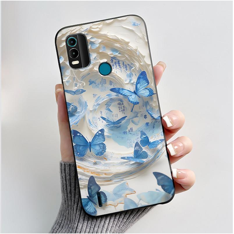 Casing For Nokia C21 Plus Case Nokia C31 Phone Case Back Cover Silicone Soft Black TPU Aesthetic Cute Cat Astronaut Bumper Shell
