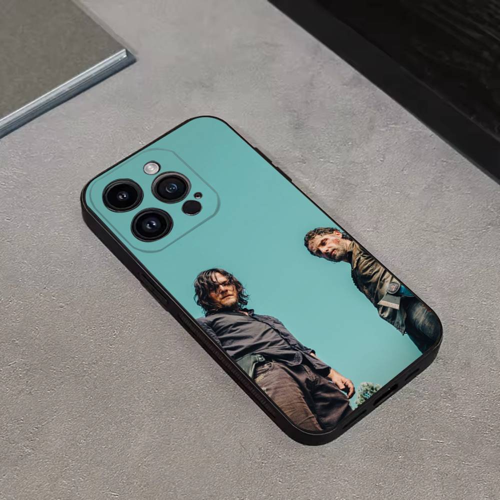 Daryl Walking Dead Phone Case For iPhone 16,15,14,13,12,11 Plus,Pro Max,XS,X,XR,SE,Mini,8,7,Soft Silicone Black Cover