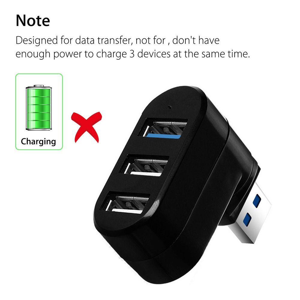 New Rotatable High Speed Mini 3 Ports Splitter Box Adapter USB 3.0 Hub
