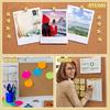220 Count Gold Push P, Standard Plastic Head Steel Point Gold Thumb Tacks Decorative Push P for Cork Board Wall Hanging