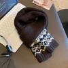 Fair Island New Year's Knitted Wool Red Scarf Women's Winter New Korean Atmosphere Warm Scarf